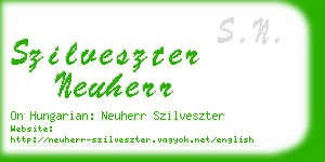 szilveszter neuherr business card